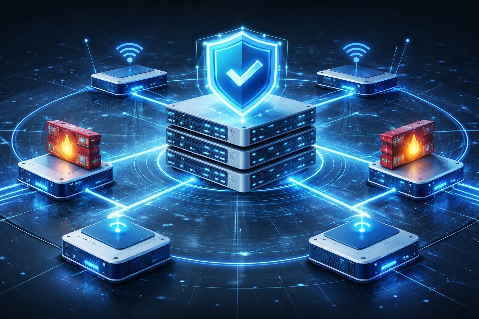 Routers y firewalls en rack